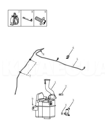 Бачок омивача з моторчиком на Geely SL (1067000114) - 2