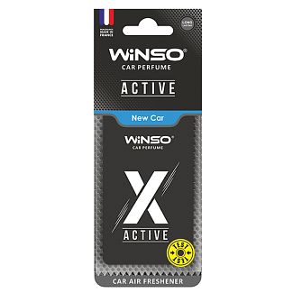 Ароматизатор X Active New Car "новое авто" сухой листик Winso