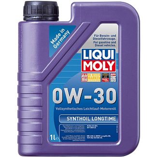 Масло моторное синтетическое 1л 0W-30 Synthoil Longtime LIQUI MOLY