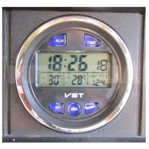 Автомобільний годинник з вольтметром та термометром 7042V VST (24000020) - 2