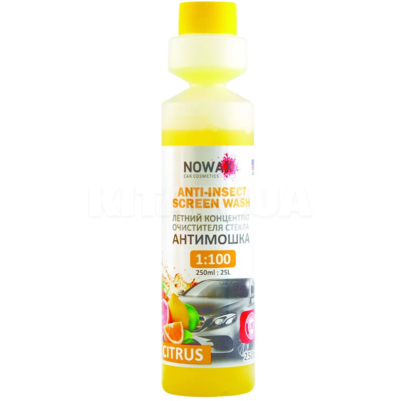 Омивач-концентрат літній 250 мл «цитрус» Anti-Insect Screen Wash NOWAX (NX25025)