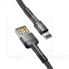 Кабель USB - Lightning Special Edition 1м серый/черный BASEUS (CALKLF-GG1)