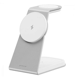 Беспроводное зарядное устройство 3in1 Type-C Omni Power white PROOVE