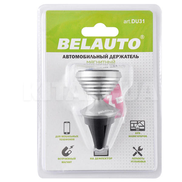Держатель телефона автомобильный магнитный на дефлектор BELAUTO (DU31) - 2