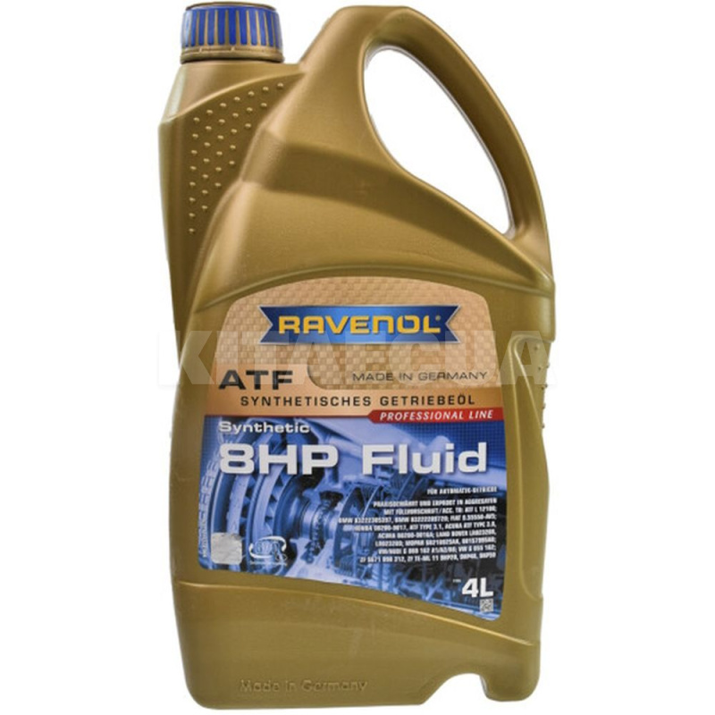 Масло трансмиссионное синтетическое 4л atf 8hp fluid RAVENOL (RAV ATF 8HP FLUID 4L)