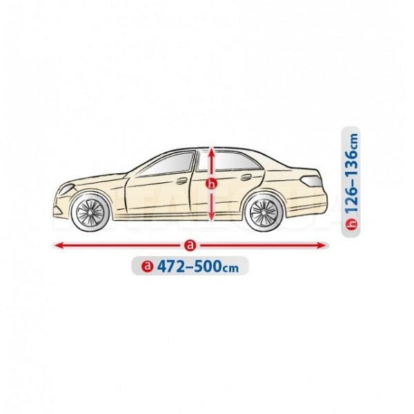 Тент на авто Optimal Garage XL 500x148x136 см седан Kegel-Blazusiak (5-4323-241-2092) - 2