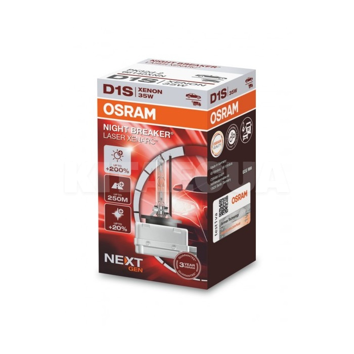 Ксенонова лампа D1S 35W 85V Night Breaker Laser Osram (66140XNN)