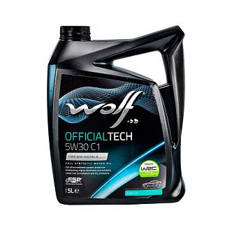 Масло моторное синтетическое 5л 5W-30 Officialtech C1 WOLF