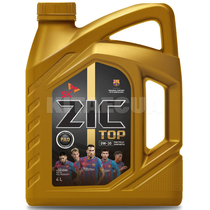 Масло моторне синтетичне 4л 0W-30 TOP ZIC (162680)
