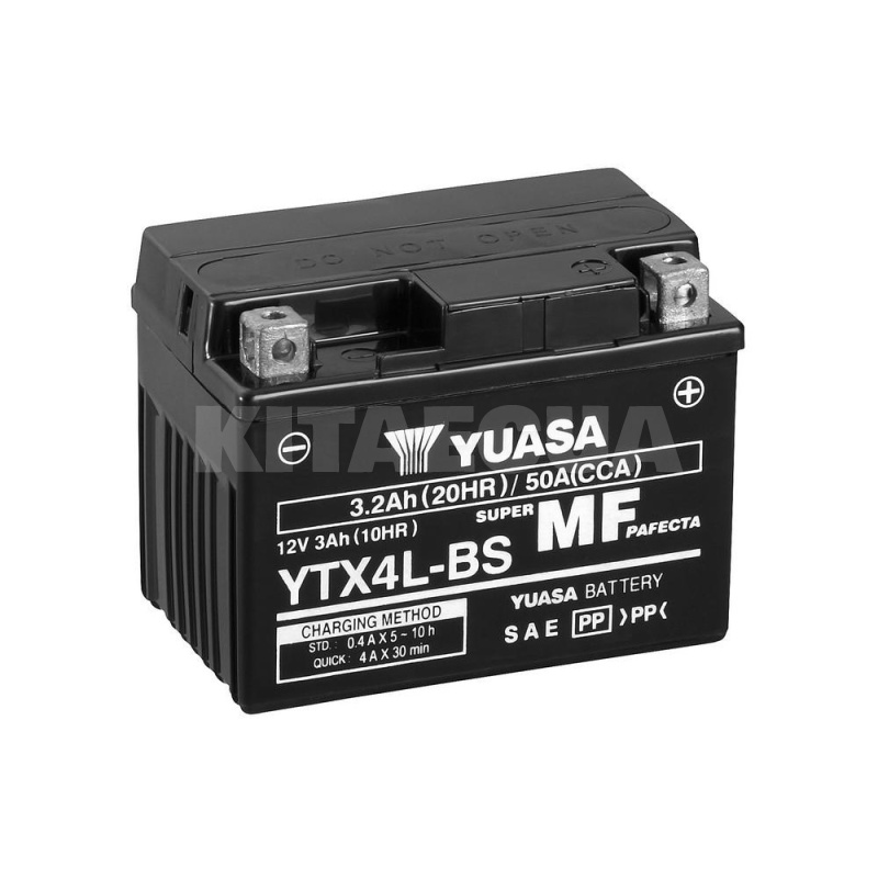 Мото акумулятор 3Ач 50А "+" праворуч Yuasa (YTX4L-BS)