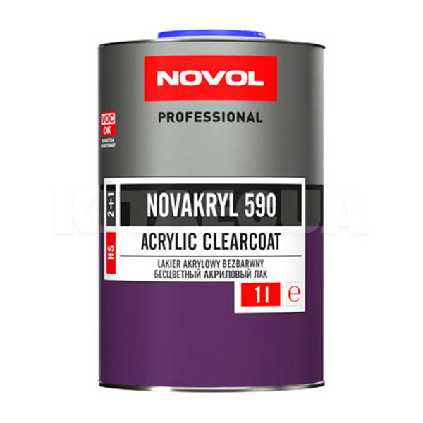 Лак глянцевый 1л двухкомпонентный бесцветный 590 2+1 NOVOL (00000000329-NOVOL)