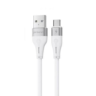 Кабель USB Micro USB 2.4A 1м Soft Silicone білий PROOVE