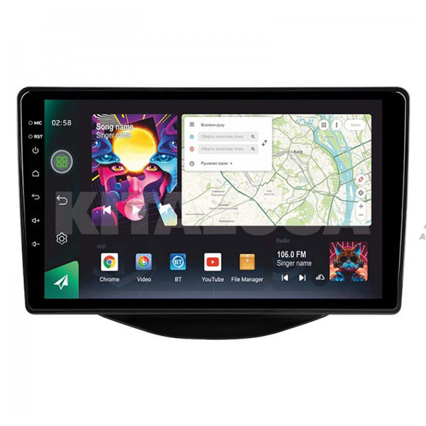 Штатная магнитола PRO 9464 4+64 Gb 9" Peugeot 108 2014-2021 SIGMA4car (42441)