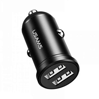 Автомобильное зарядное устройство C20 2.4 Dual USB Mini Car Charger Black USAMS