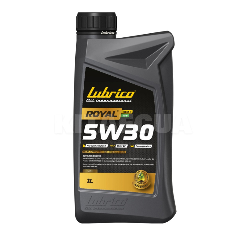 Масло моторное синтетическое 1л 5W-30 ROYAL OEM-4 DPF LUBRICO (L-1004-10100010)