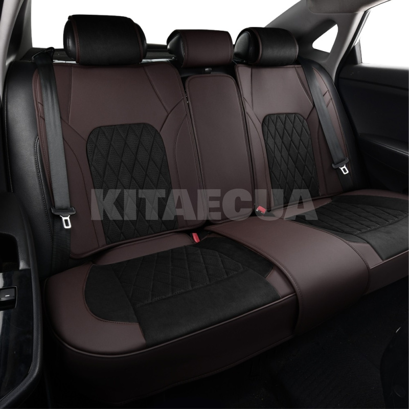 Чехлы на сиденья черно-коричневые с подголовником 3D Malibu BELTEX (BX89700) - 2