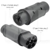 Переходник 7.4 кВт 32А 1-фаза Type 2 (станция) - Type 1 (американское авто) GUWIEYG (P-T2T1)