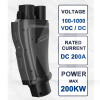 Переходник 100 кВт 200А 3-фазы CCS Combo 2 (станция) - GB/T DC (китайское авто) (04094)