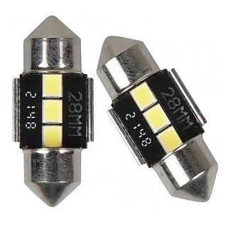 Светодиодная лампа V3 12V C5W 5500K (компл.) AMS