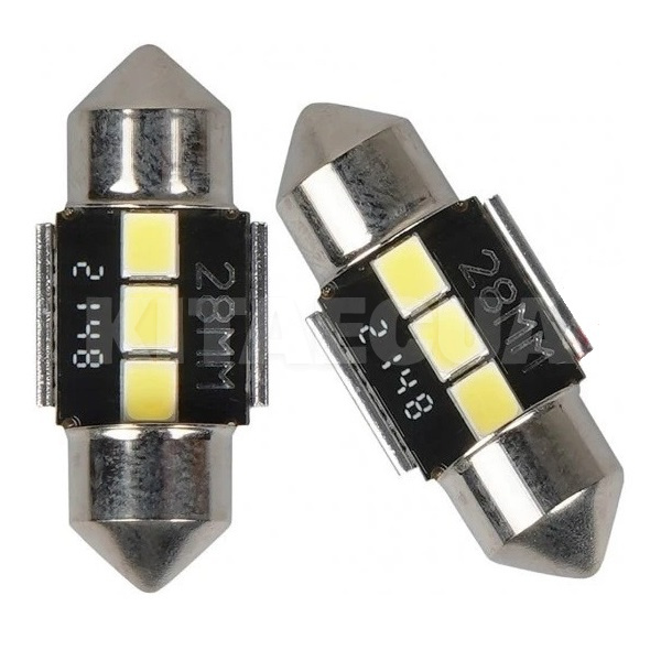 Світлодіодна лампа V3 12V C5W 5500K (компл.) AMS (41227)