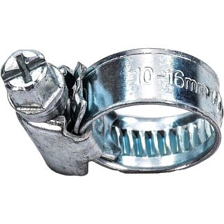 Хомут червячный оцинкованный W1 10-16мм 9мм CARLIFE
