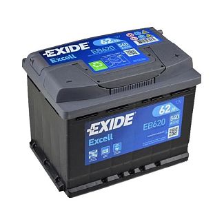 Акумулятор автомобільний 62Ач 540А "+" праворуч EXIDE