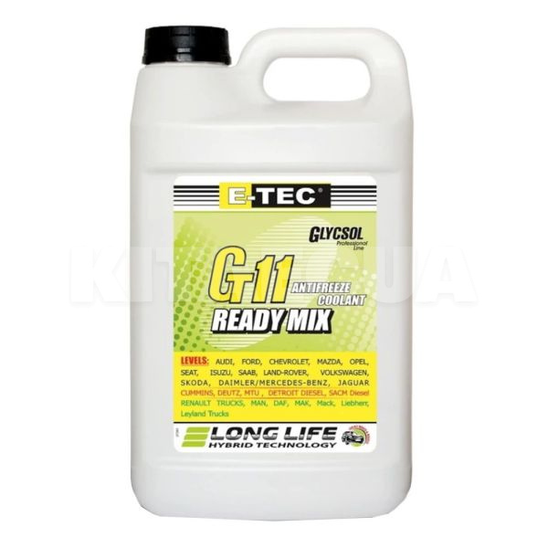 Антифриз-концентрат зеленый 4л g11 -43 °c glycsol E-TEC (8608)