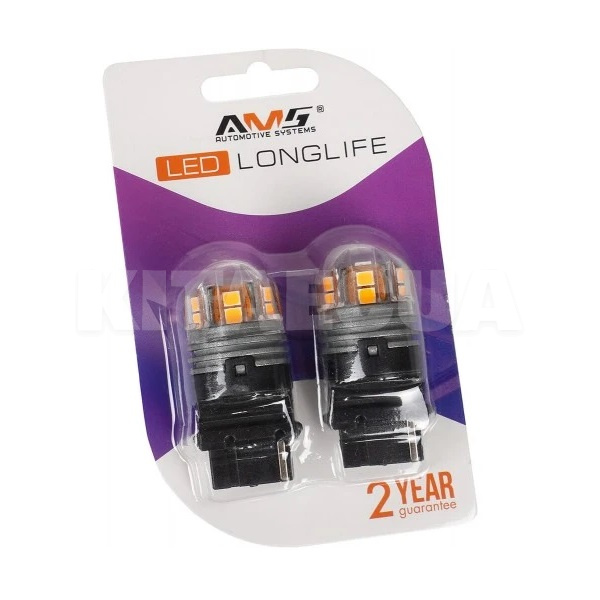 Светодиодная лампа 10/30V P27W 2200K (компл.) AMS (41317) - 2