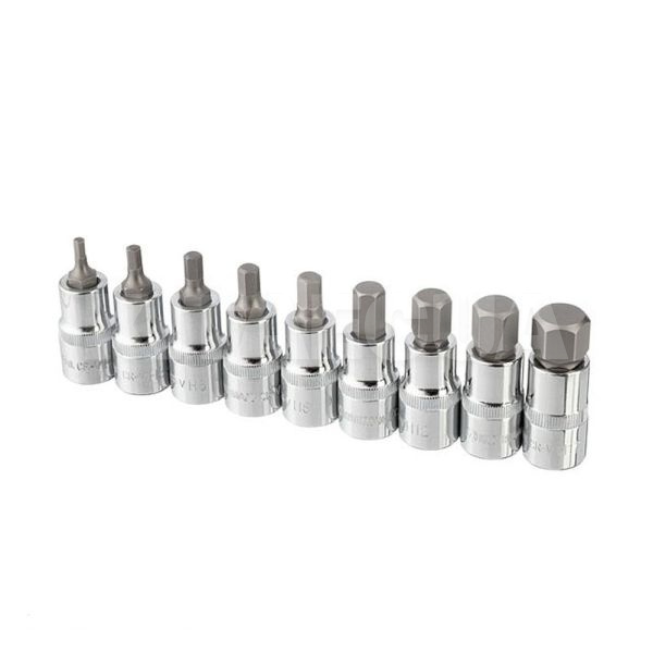 Набор бит TORX S2 1/2" T20-T60,100мм Intertool (ET-8401) - 2