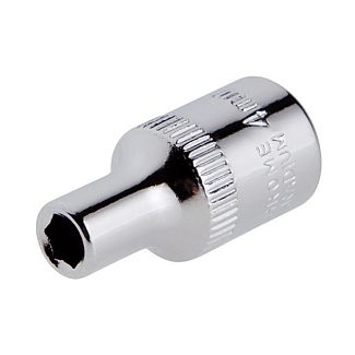 Головка торцевая 6-гранная 4мм 1/4" Cr-V Intertool