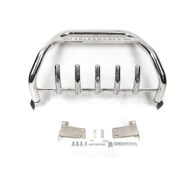 Кенгурятник WT003 Volkswagen T5 2010-2015 нержавеющая сталь с надписью CAN (dug638299) - 3