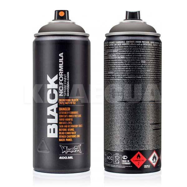 Фарба сіра 400мл матова BLK 7360 Slate MONTANA (352140-MONTANA) - 2