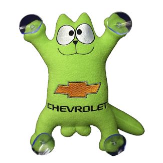 Іграшка для автомобіля салатова на присосках Кіт Саймон "Chevrolet" 