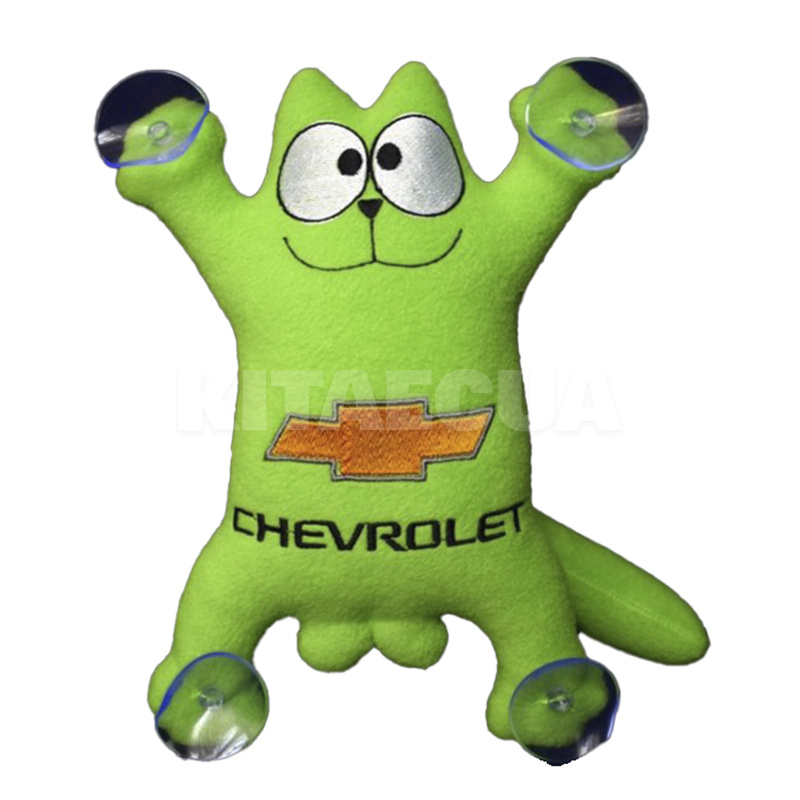 Іграшка для автомобіля салатова на присосках Кіт Саймон "Chevrolet" (14)