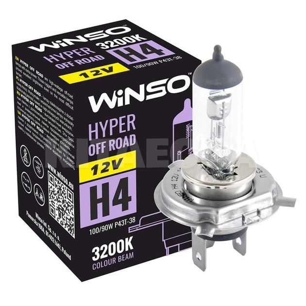 Галогенна лампа H4 100/90W 12V HYPER Off Road Winso (712410)