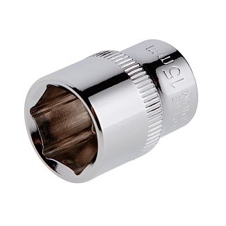 Головка торцевая 6-гранная 15 мм 3/8" Cr-V Intertool