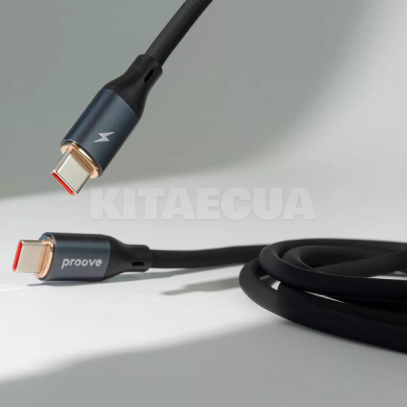 Кабель Type-C Type-C 100W 1.5м PowerFull чорний PROOVE (488540001) - 3