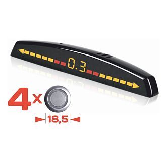 Парктроник A4191 серебристый на 4 датчика 18 мм AMS