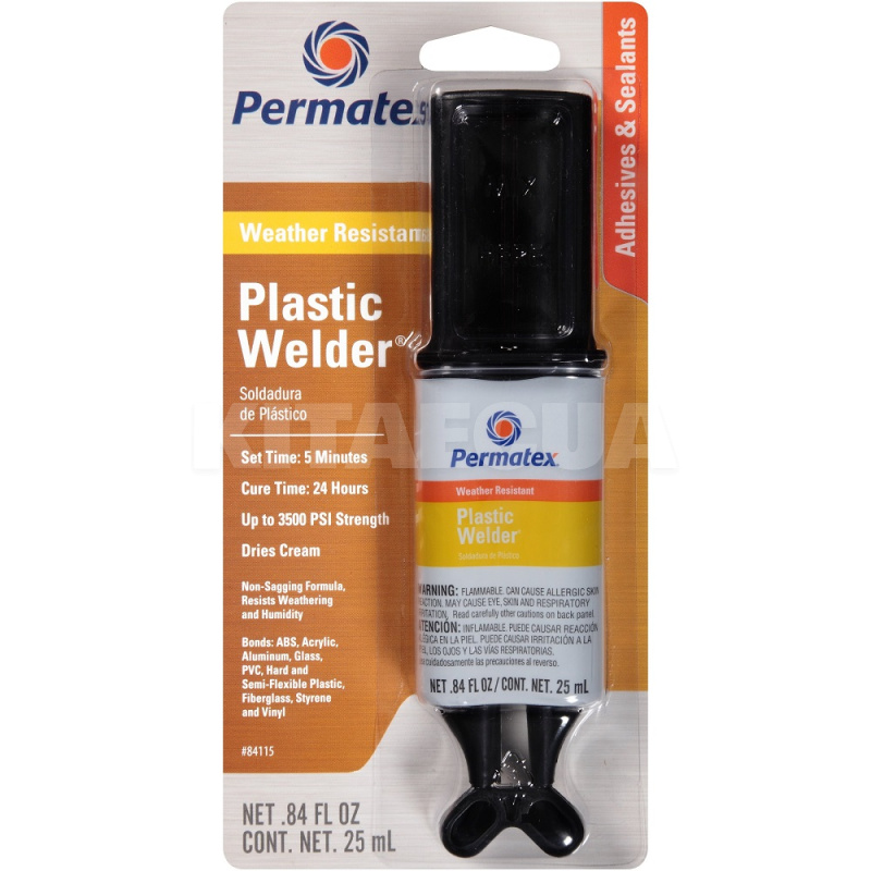 Клей двокомпонентний епоксидний Plastic Welder 60-022 25мл Permatex (84115)