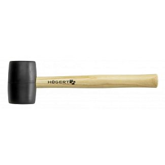 Киянка резиновая черная 680 гр. ручка из дерева HOGERT