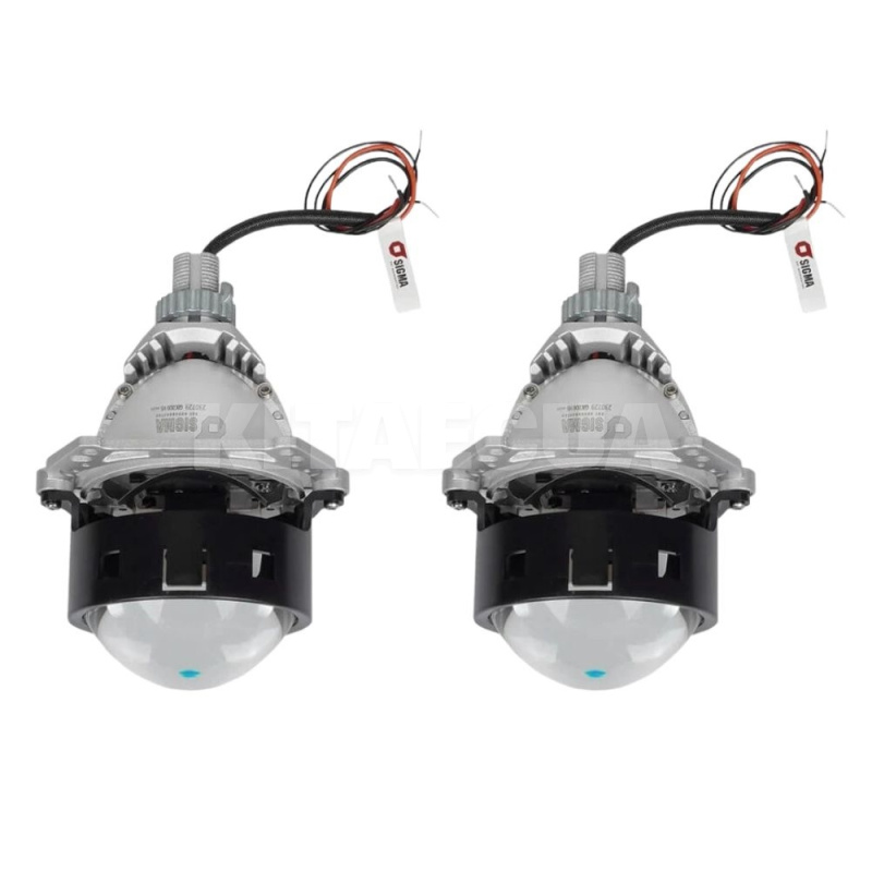 Bi-LED лінзи в фари H4/H7/HB3/HB4 2.5" 45/50W 5500K SIGMA4car (36135) - 4