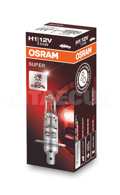 Галогенная лампа H1 55W 12V Super +30% Osram (OS 64150 SUP)