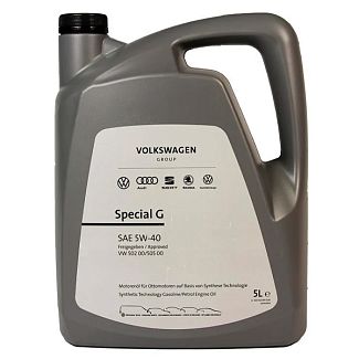 Масло моторное синтетическое 5л 5W-40 VW Special G VAG