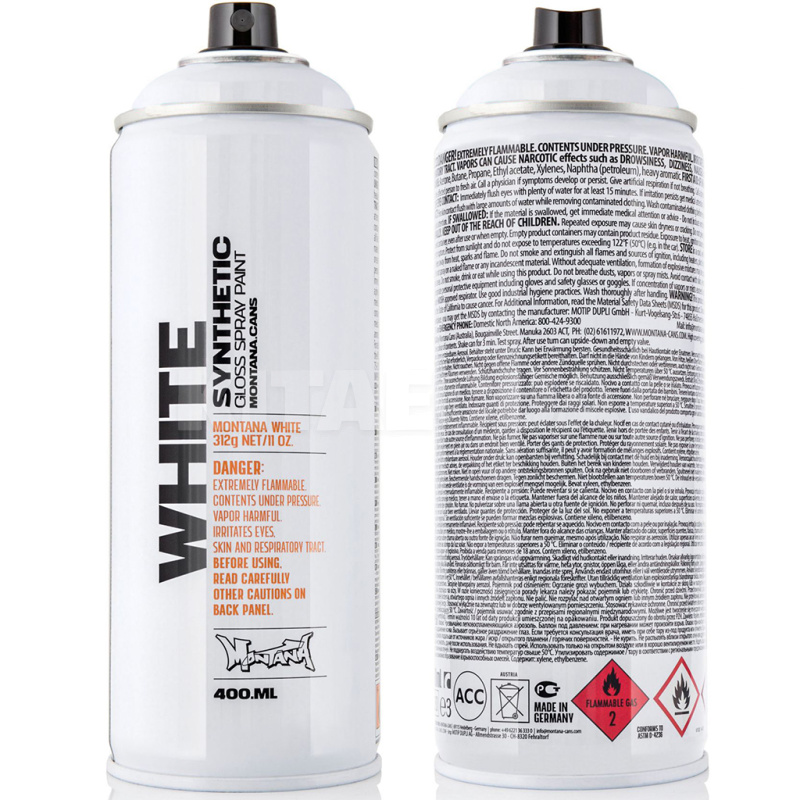 Краска декоративная синтетическая 400мл 1110 "пустыня" зеленая White MONTANA (280054-MONTANA) - 2