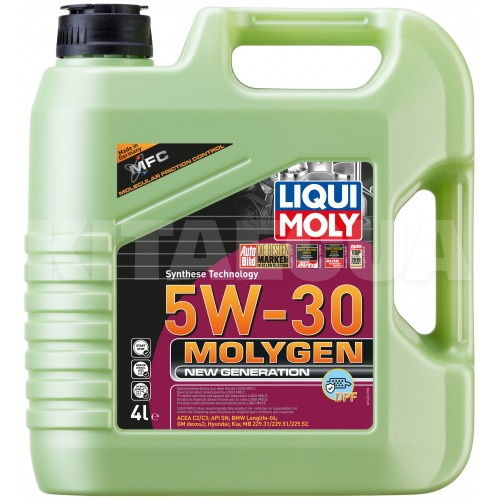 Масло моторне синтетичне 4л 5W-30 Molygen New Generation DPF LIQUI MOLY (21225)