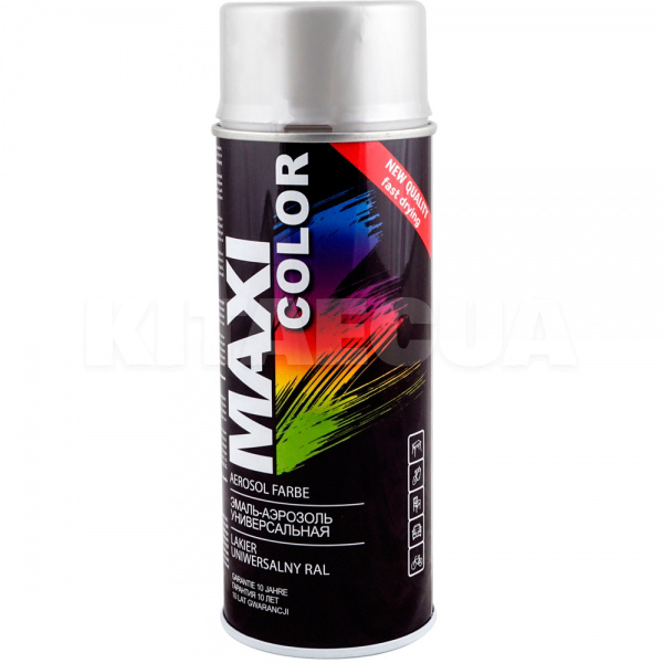 Краска-эмаль алюминмево-белая 400мл универсальная декоративная MAXI COLOR (MX9006)