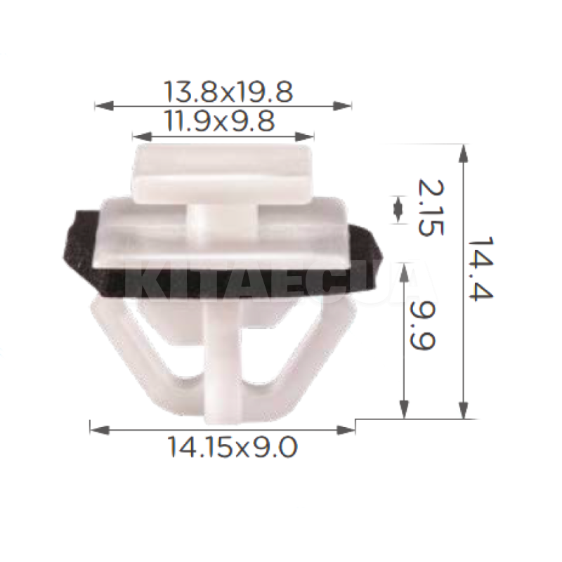 Клипса молдинга на Hyundai / Kia / Nissan / Renault / Toyota (компл 10 шт) Clipss (0828) - 3