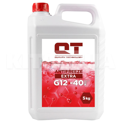 Антифриз красный 5кг G12 -40°С Extra QT (QT541405)