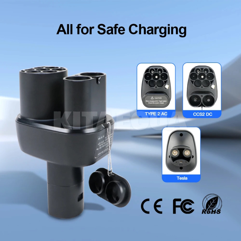 Перехідник 250 кВт 400А ССS2/Type 2 (Станція) - Type Tesla (американське авто) KOLANKY (P-CCSTS) - 3