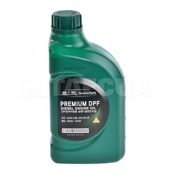 Масло моторне синтетичне 1л 5W-30 Premium DPF MOBIS (520000120-MOBIS)